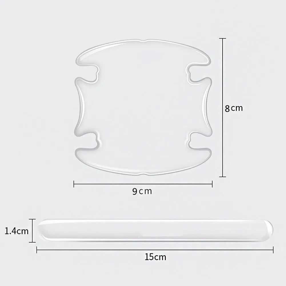 Clear 3D adhesive stickers for protecting car door handles from scratches