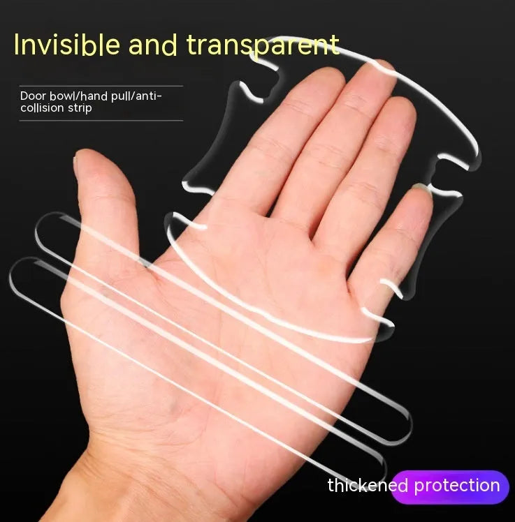 Clear 3D adhesive stickers for protecting car door handles from scratches
