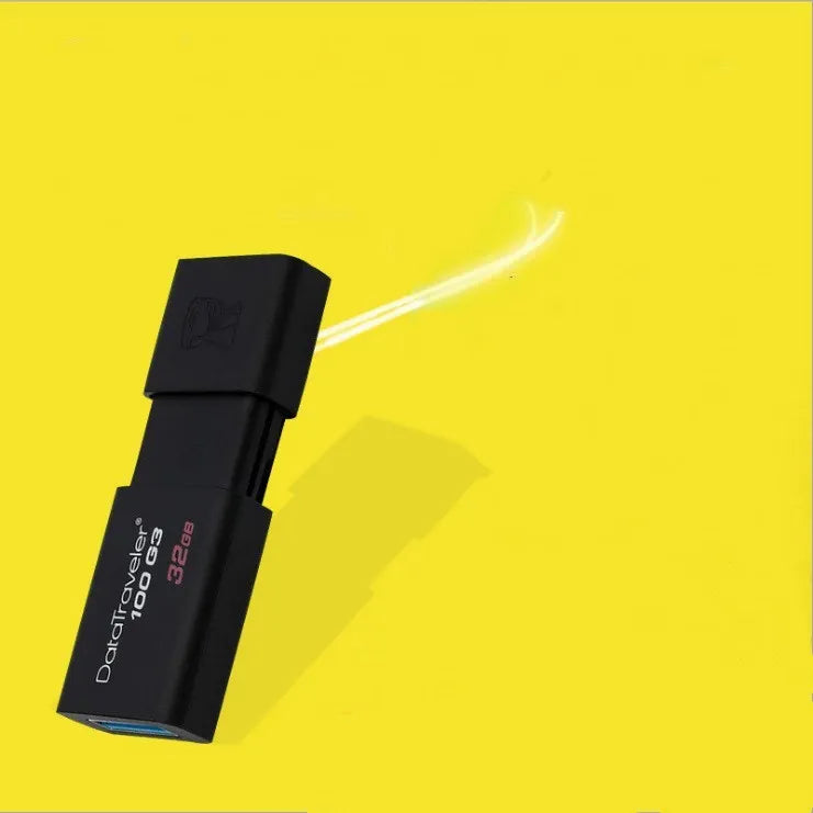 Black ABS plastic dual-use USB flash drive with sliding cover for phone and computer file transfer