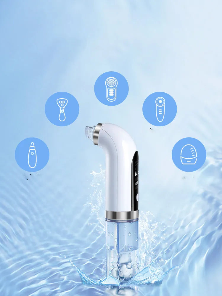 Small micro bubble skin beauty instrument with host, 6 probes, and USB charger