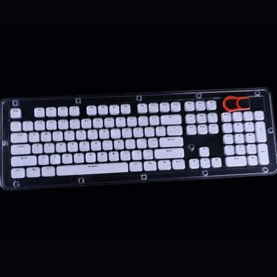 E element 104-key wired mechanical keyboard in black with full number pad and cross interface cable
