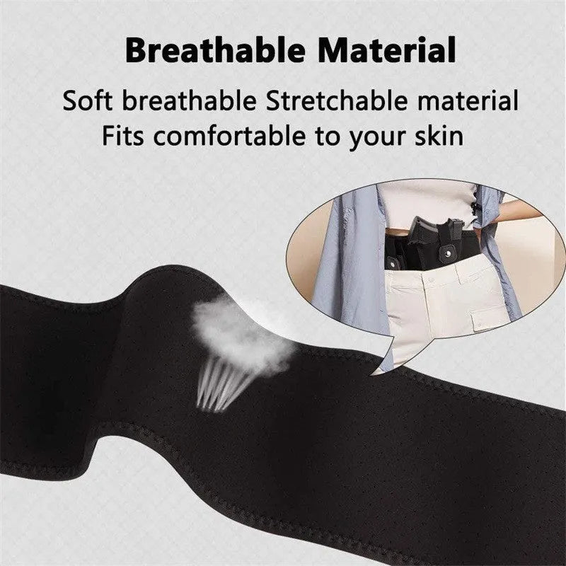 Adjustable hidden carrying holster belt in woven fabric, 115cm to 140cm, single-circle outdoor sports belt