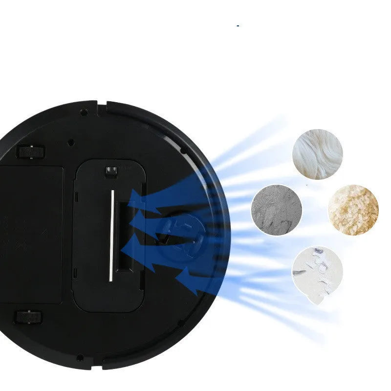 Intelligent robot sweeper with dry battery power in black, red or white colour options