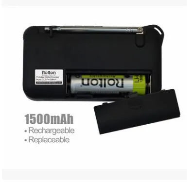 Rolton W405 portable FM radio speaker with MP3 player in compact design with LED display