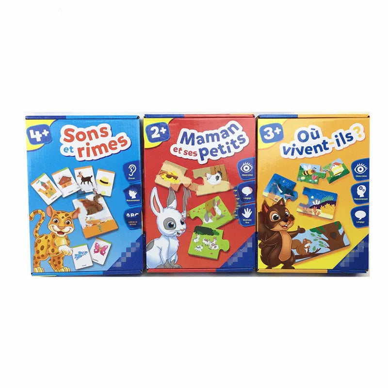 French educational puzzle toy with 12 matching pairs for children aged 2+