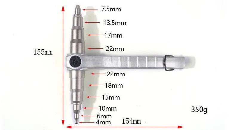 Manual tube expander tool for refrigeration work with alloy steel construction