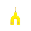3.5mm audio splitter adapter in six colours with gold-plated connections