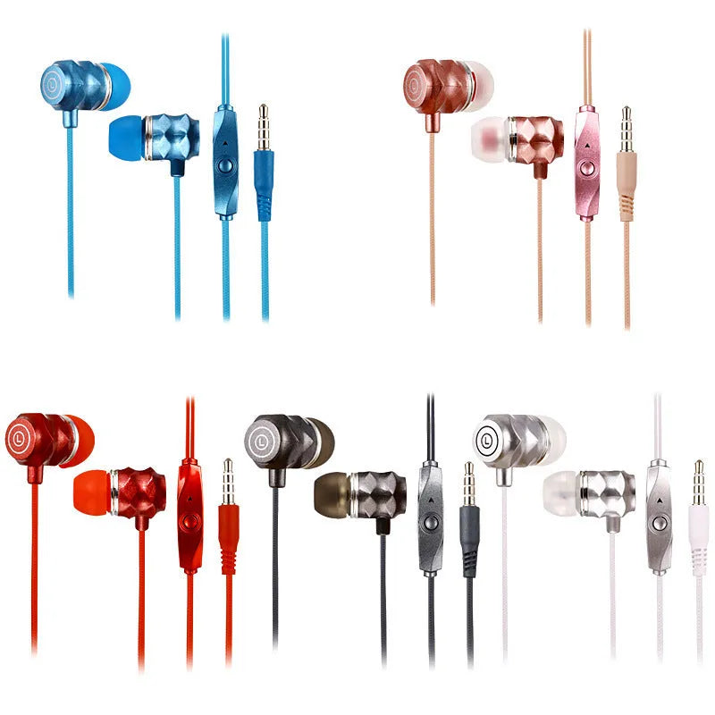 Wired in-ear headphones with microphone for PC, 3.5mm plug, black colour, 1.8m cable