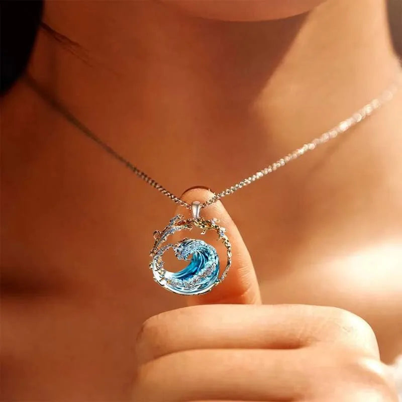 HAILANG ocean theme adjustable copper necklace with electroplated finish and regular chain for women