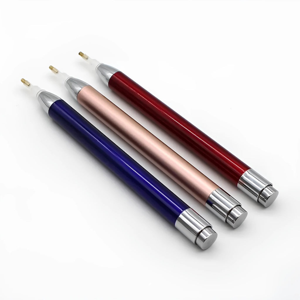 Luminous aluminium alloy diamond painting drill pen in blue
