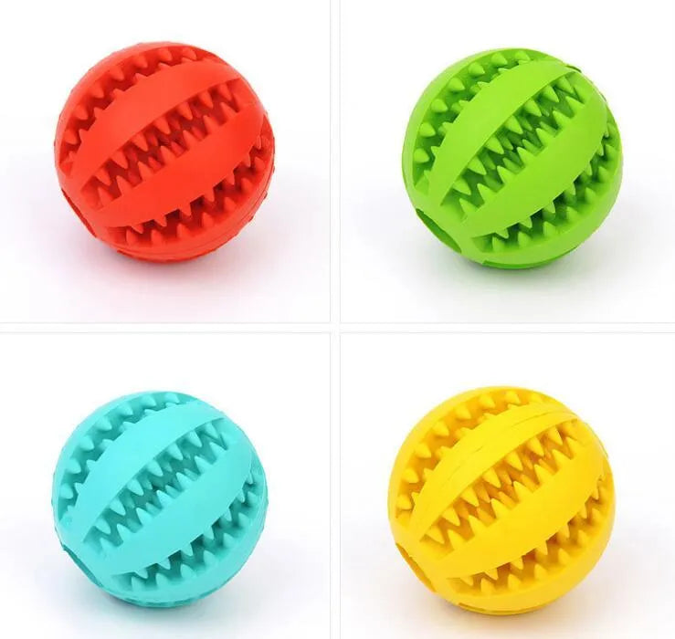 Non-toxic rubber mint feeding ball with built-in food storage bin for cats and dogs 5cm and 7cm multicolor