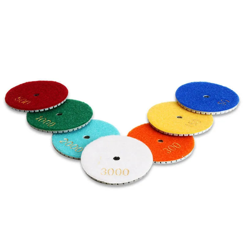 10-piece emery stone polishing disc set with 80mm diameter and 50-3000 grit range
