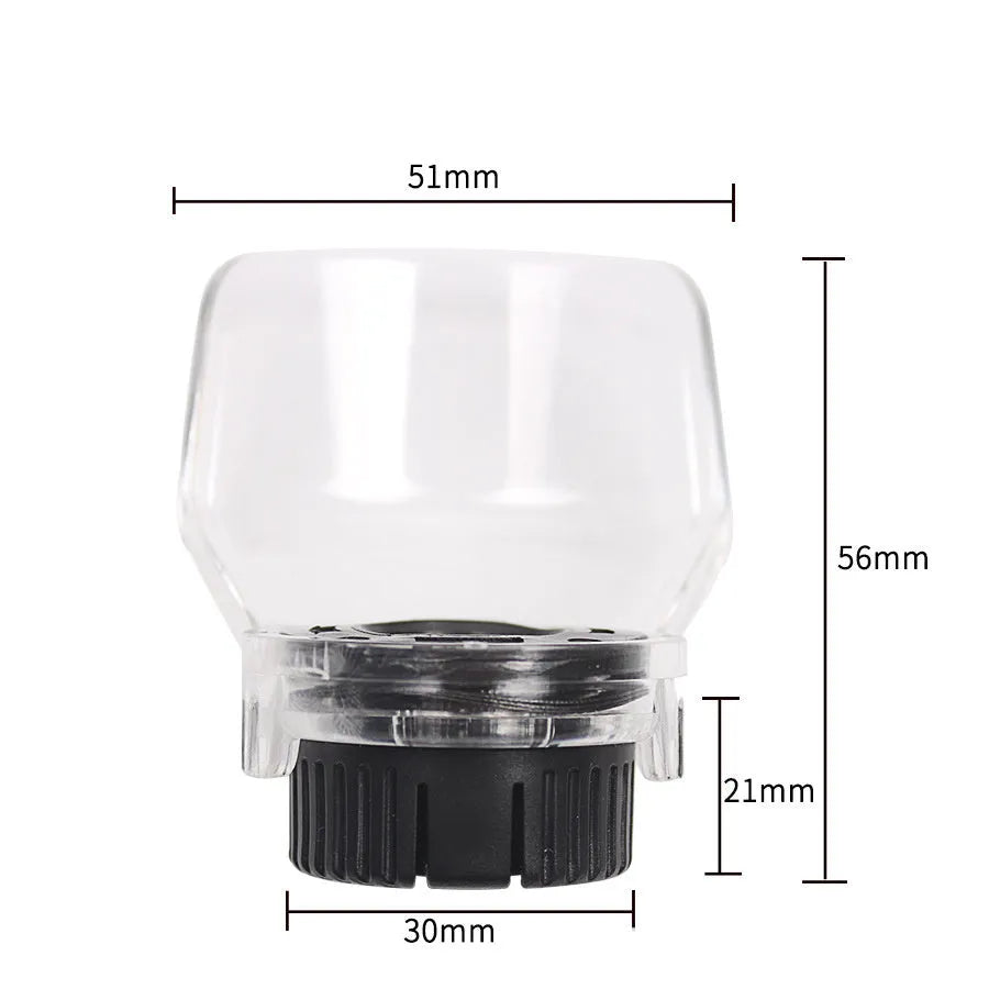 Transparent plastic face shield for Delta grinder with 17.5-19mm thread port.