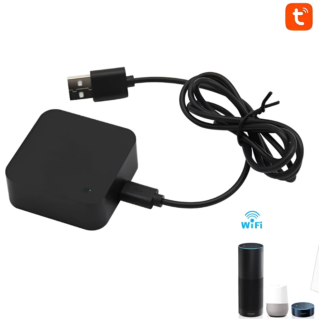 Black round and square infrared universal remote control for voice control of appliances