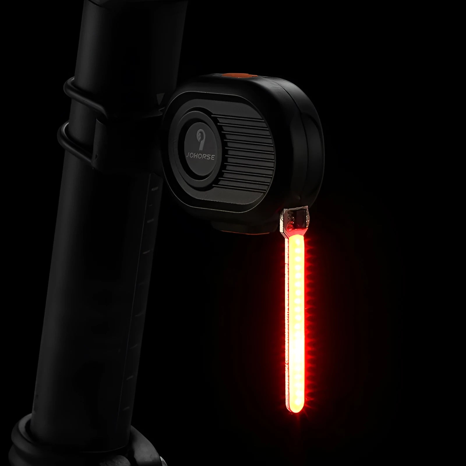 Bicycle running water taillight showing waterfall light effect with USB Type-C charging port