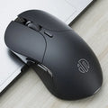 Black wireless voice control mouse with 6 buttons and scroll wheel