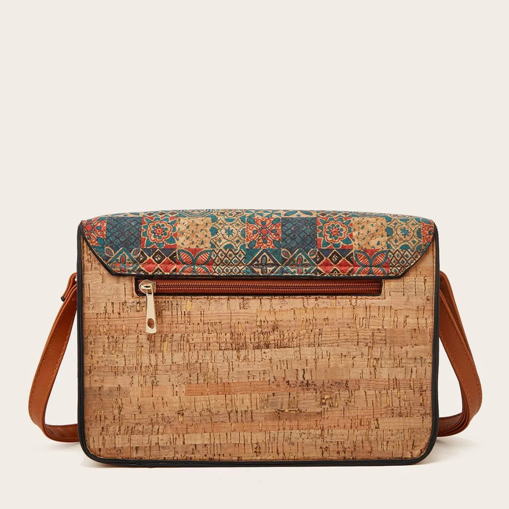 Women's printed PU crossbody bag with single strap in a selection of colour patterns.