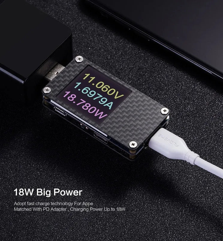 White nylon-braided USB-C to Lightning cable with aluminium connectors, 1 metre long.