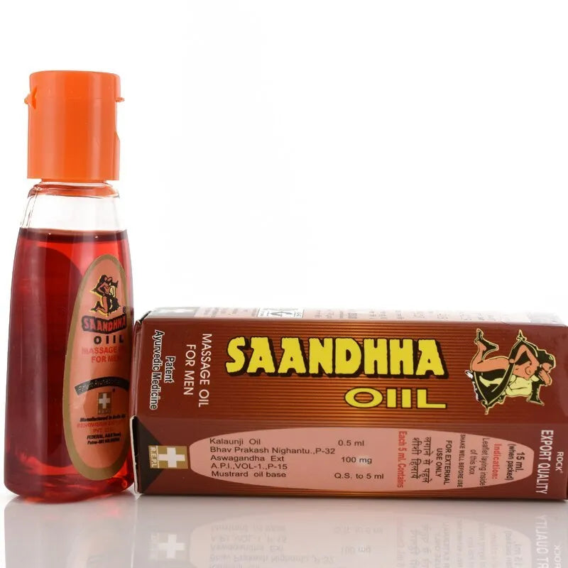 Saandhha Oil 15ml compound essential oil bottle for male erectile dysfunction support