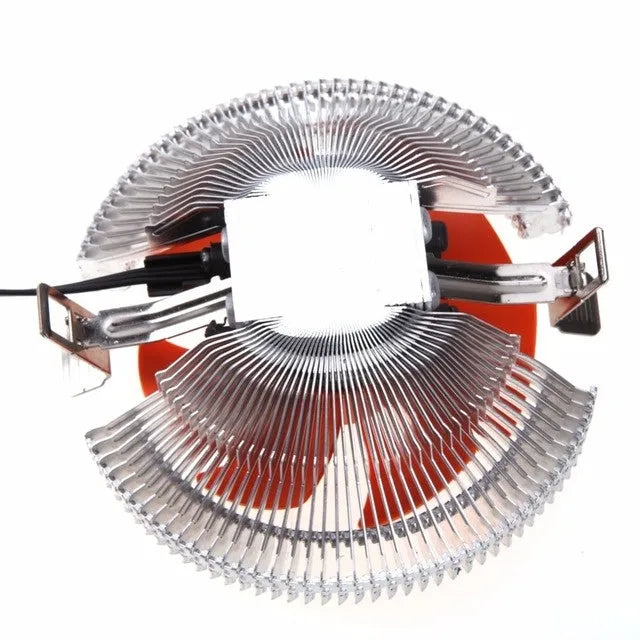 Orange CPU cooler cooling fan with black chassis, 10.3 x 4.9cm, for Intel and AMD sockets
