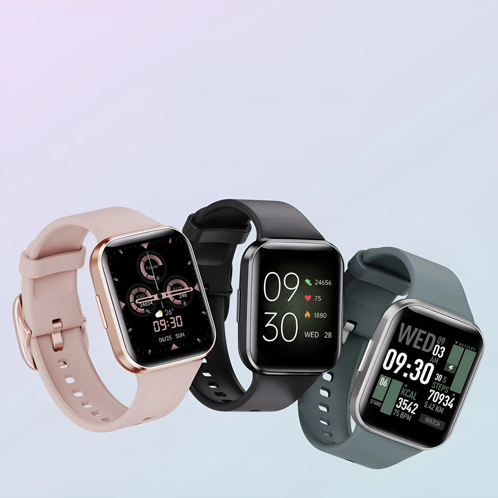 Smart watch with TFT screen, touch button, black colour, USB charging, plastic build