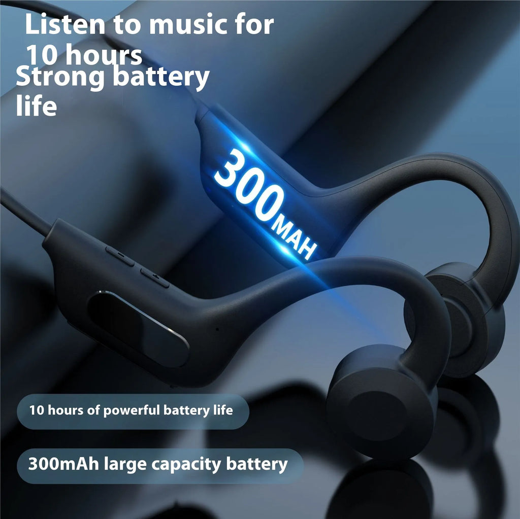 YYK-Q33 bone conduction Bluetooth headset black ear-mounted creative design ABS material