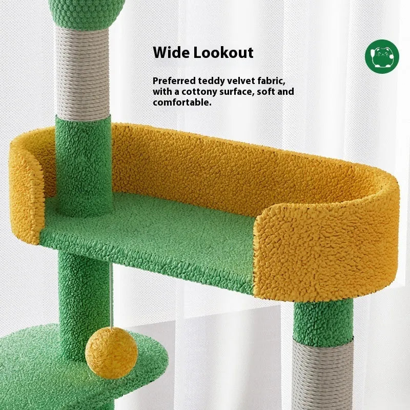 Cactus-shaped cat climbing frame large toy in density plate, pastoral style, X-15 and X-13 specifications