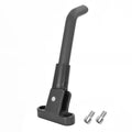 Aluminium alloy electric scooter foot brace accessory in black, white, and grey colours with screws and hex wrench.