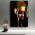 HD canvas wall painting African woman still life spray paint decor