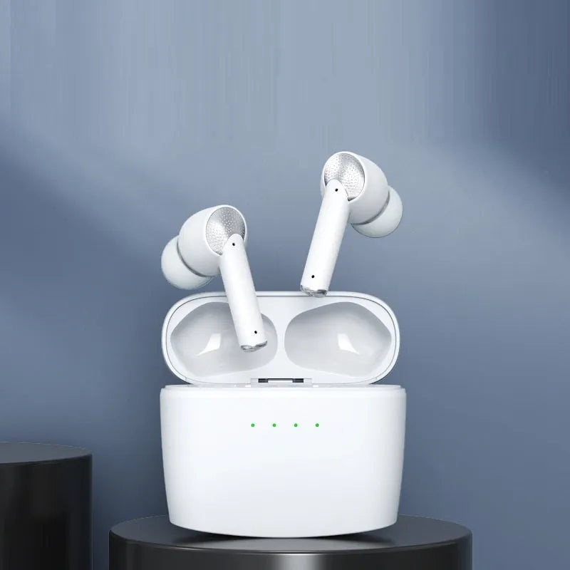 Wireless noise cancelling Bluetooth earbuds with in-ear design and 15m range