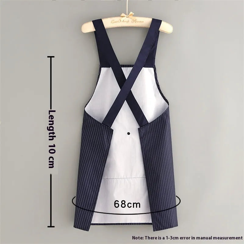 Waterproof polyester kitchen apron in multiple colour options for household cooking protection