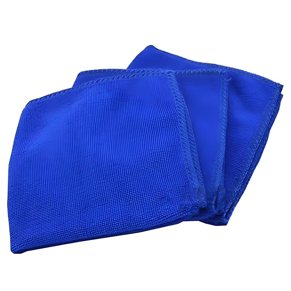 Blue thickened microfibre car cleaning towel weft knitted non-shedding for washing waxing polishing 30x60cm