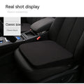 Black car seat cushion with thick 6cm padding for driver height elevation