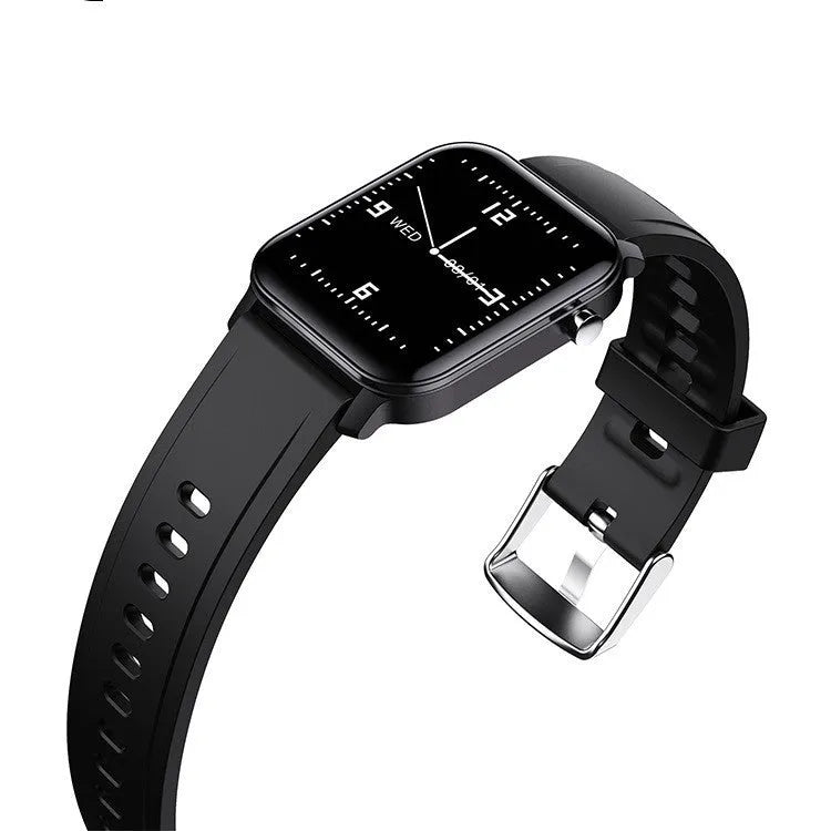 M2 smart bracelet watch with colour screen and silicone band, shown displaying health metrics.