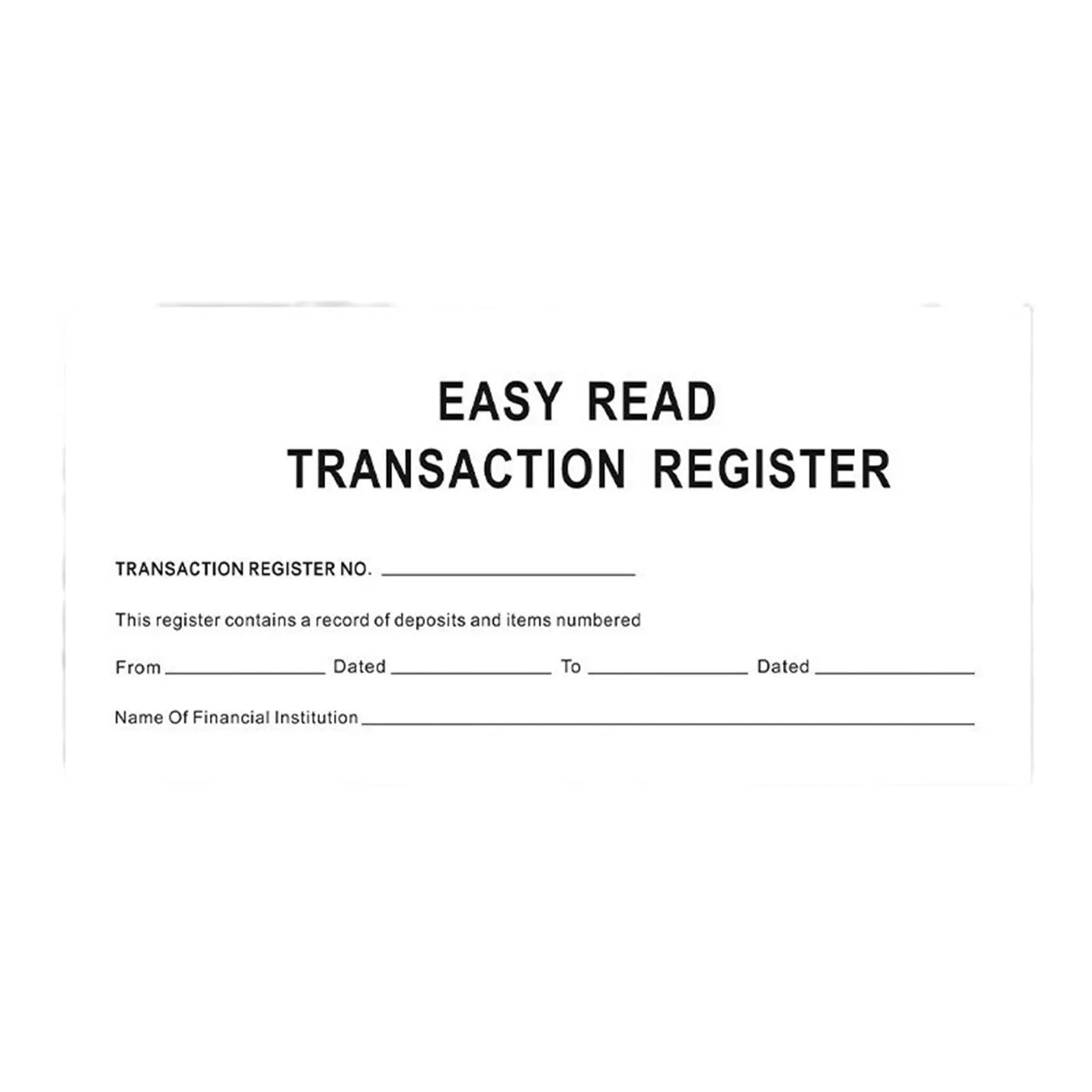 Deposit journal paper 54K bank checking account record notebook