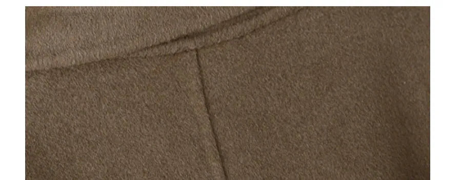 Long men's wool coat with suit collar in black or caramel colour options