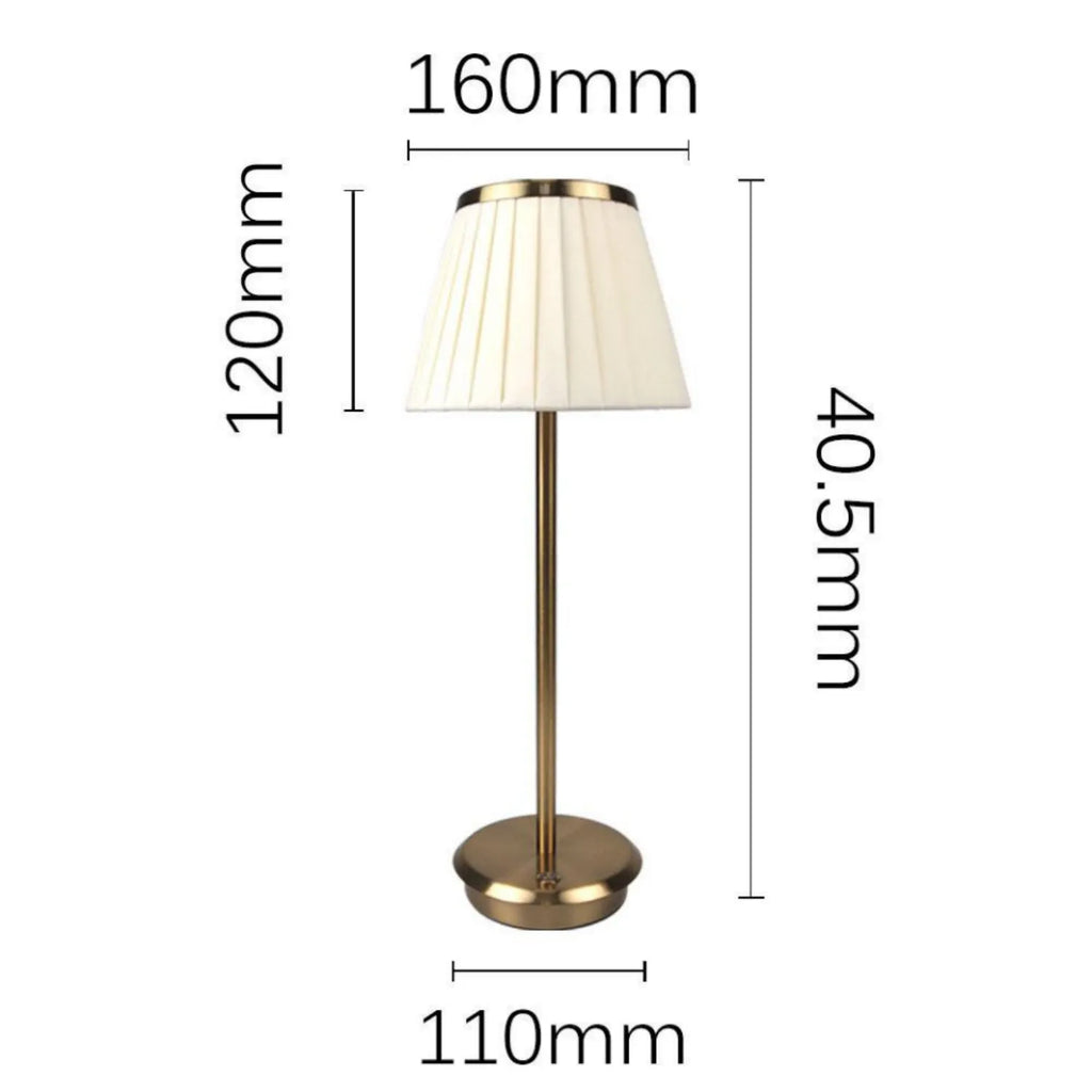 Gold finish alloy desk lamp with 3W LED and Type-C charging port