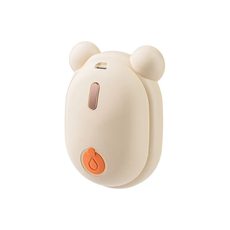 Pink rechargeable pet grooming brush with spray mist function and removable silicone comb head
