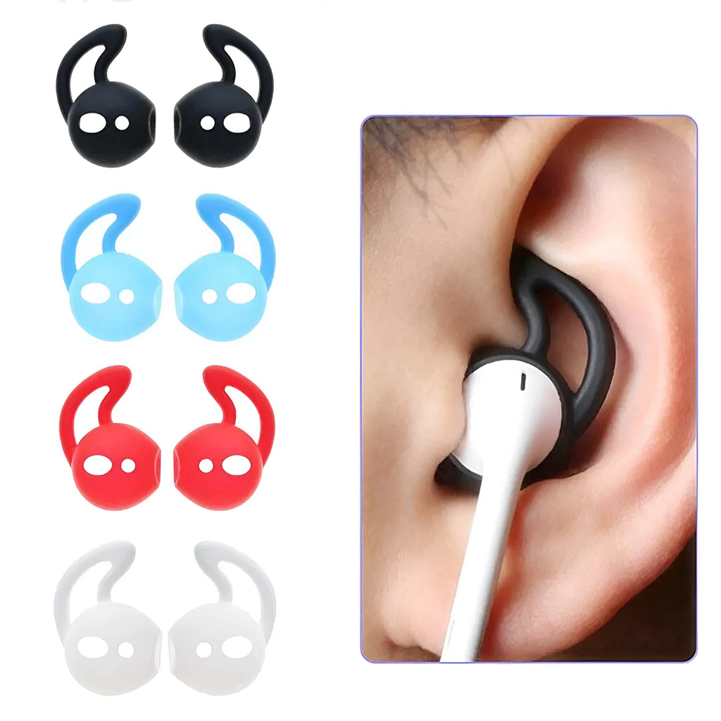 Silicone earphone earplug sleeve compatible with Apple AirPods in five colours, 28.19mm size