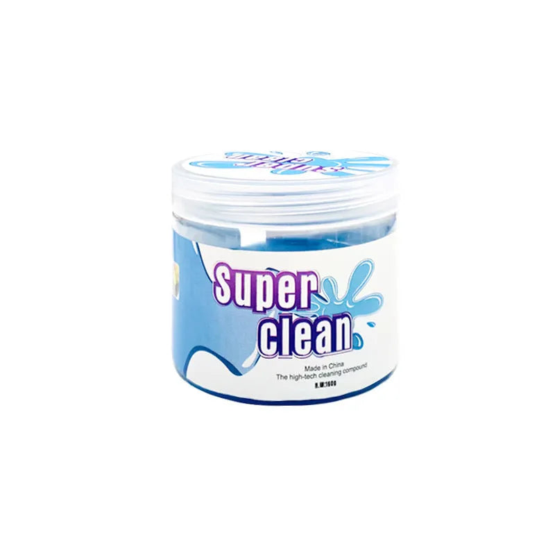 Non-toxic reusable cleaning gel slime for keyboards and car interior dust removal in blue colour
