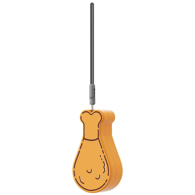 Orange and white portable pet water feeder bottle with attached food container for dogs and cats.