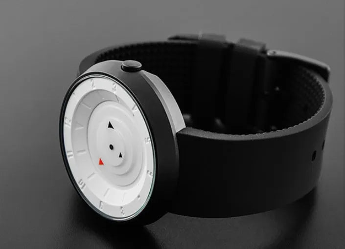 European American fashion creative sports couple silicone quartz watch black red white unisex 26cm