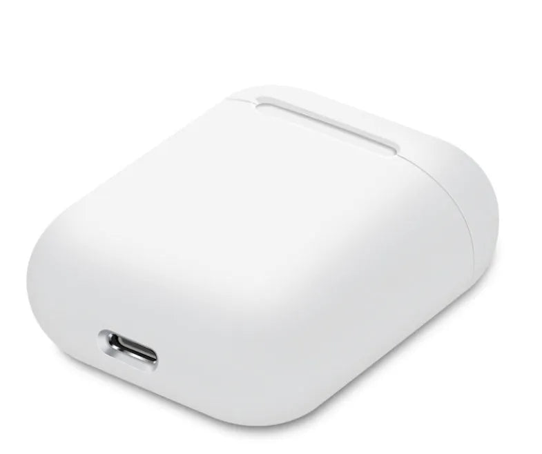 Silicone protective cover for Apple AirPods charging case in a split style design, shown in a selection of colours.
