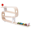 Children's wooden rapid gliding car track toy in colour box