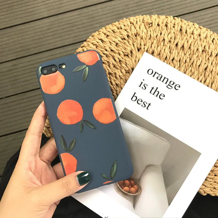 Blue TPU matte soft-shell phone case for iPhone on a white background.