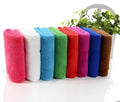 Microfiber makeup remover face cleansing towel in pink, size 40x17cm