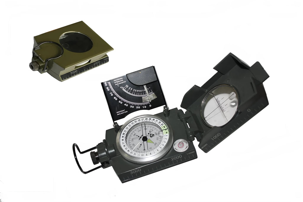 K4074 multi-function slope gauge in army green with foldable metal cover and luminous dial