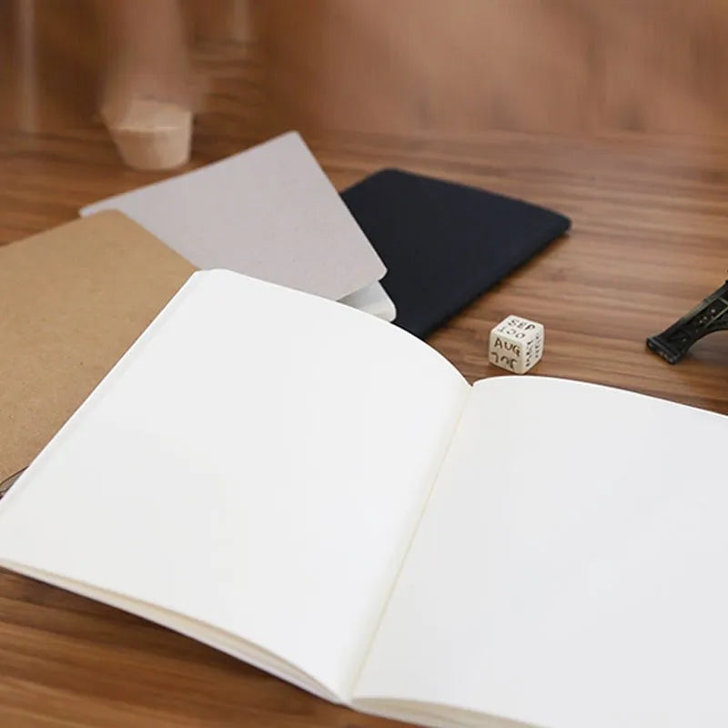 Retro graffiti sketchbook with blank pages in black, white, cowhide, or grey cover