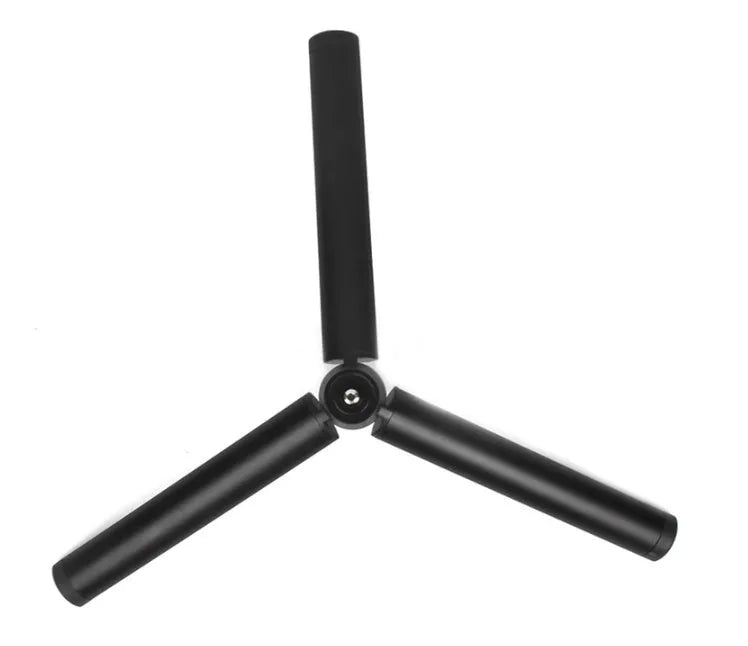 Black aluminium alloy mobile phone tripod handheld stabiliser compatible with Apple iPhone photography