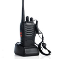 Black H777 single band UHF civil walkie talkie with antenna, 60x33x115mm size